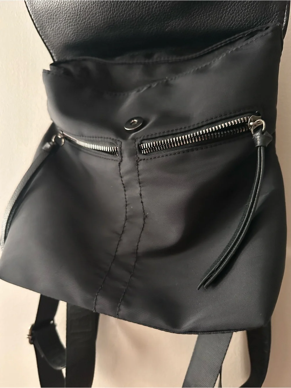Botkier Black Mini Backpack with Flap